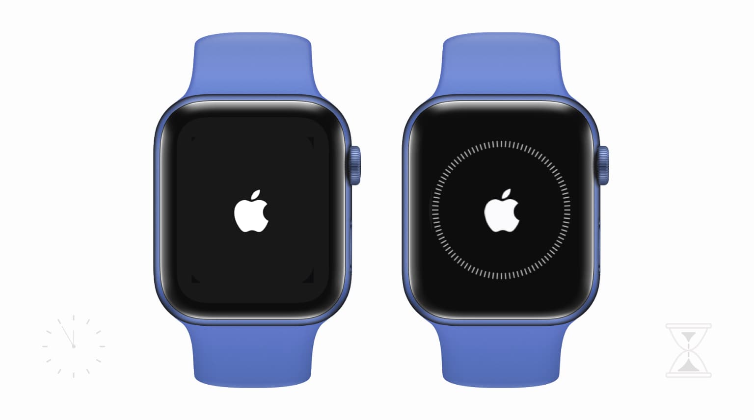 Apple Watch atascado en el logotipo de Apple y con una barra de progreso de sincronización circular