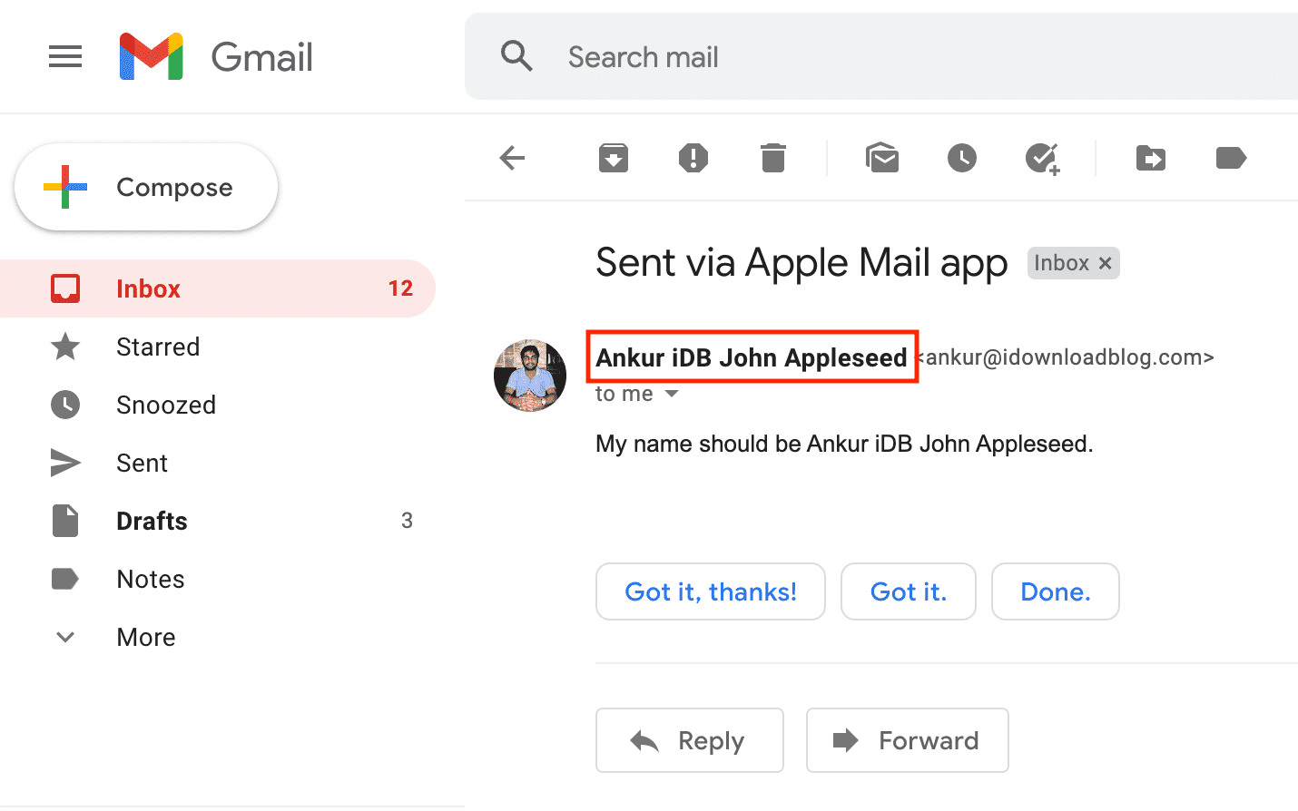 Nombre de correo electrónico cambiado con éxito